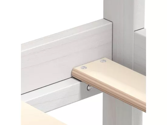 Lit de jour sans matelas blanc bois de pin massif 90x200 cm