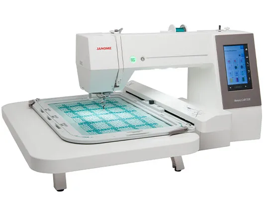 Janome Memory Craft 550E, Hvid, Automatisk symaskine, Syning, LCD, Berøring, USB