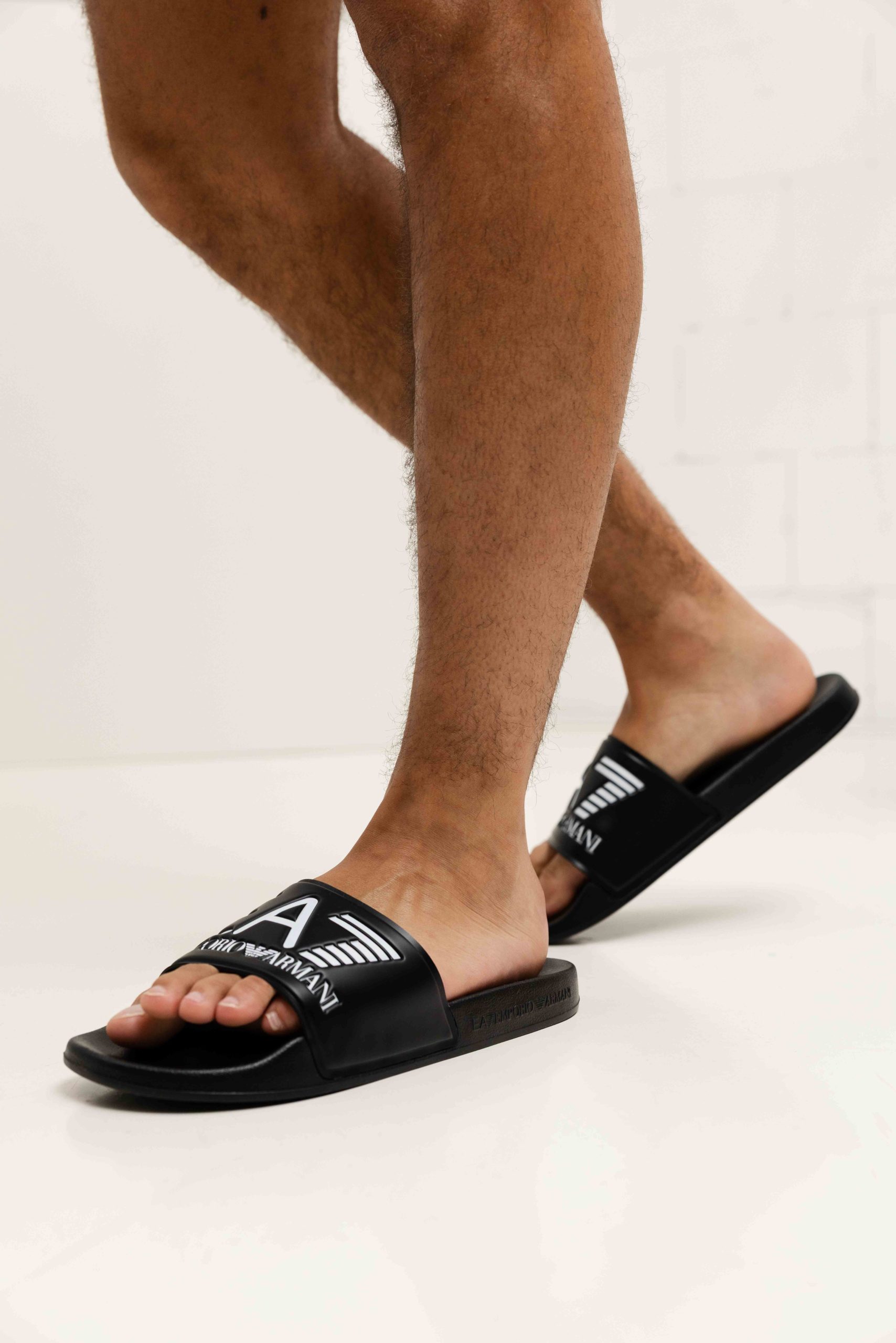 EA7 Emporio Armani Slippers Heren Zwart