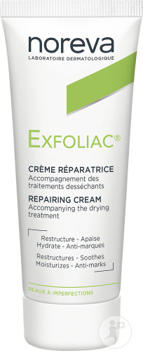 Noreva Exfoliac Crème Réparatrice Accompagnement Des Traitements Desséchants Tube 40ml