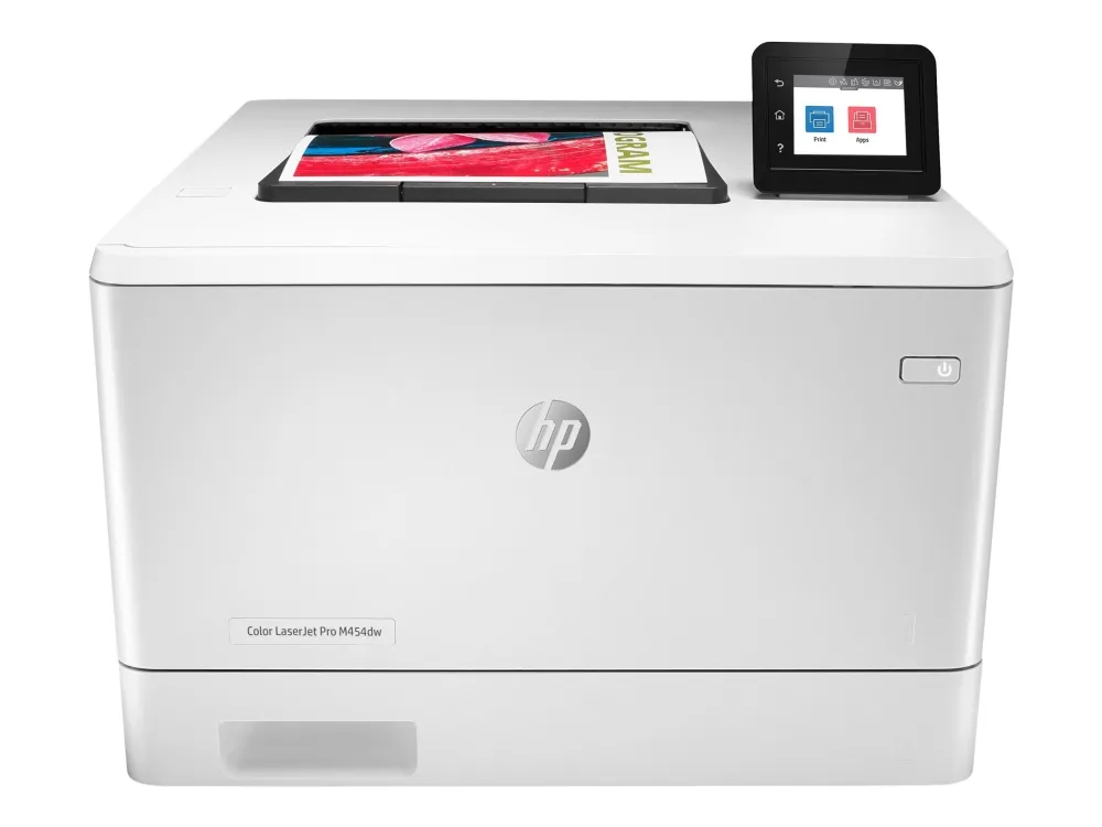 HP Color LaserJet Pro M454dw - Printer - farve - Duplex - laser - A4/Legal - 38.400 x 600 dpi - op til 27 spm (mono) / op til 27 spm (farve) - kapacitet: 300 ark - USB 2.0, Gigabit LAN, Wi-Fi(n), USB vært