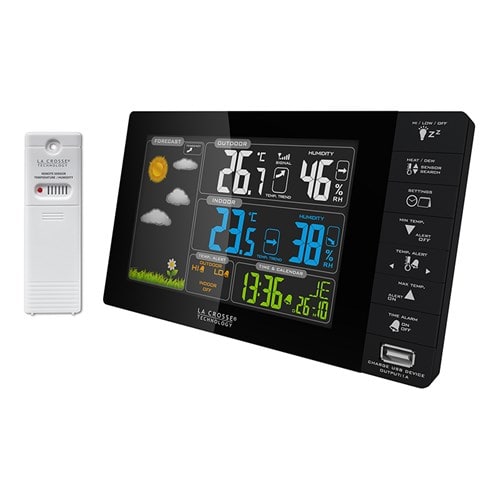 Station météo colorée, alertes, port usb