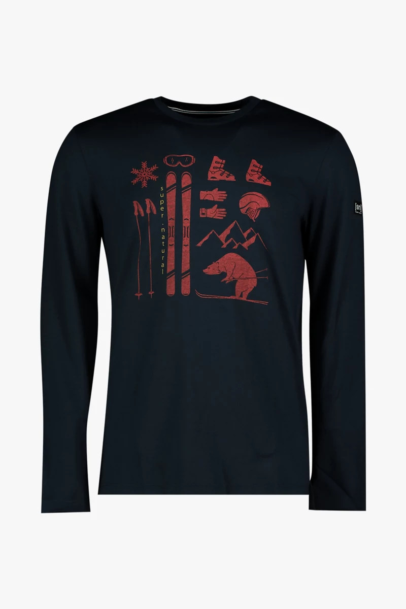 super.natural Skiing Bear Herren Longsleeve