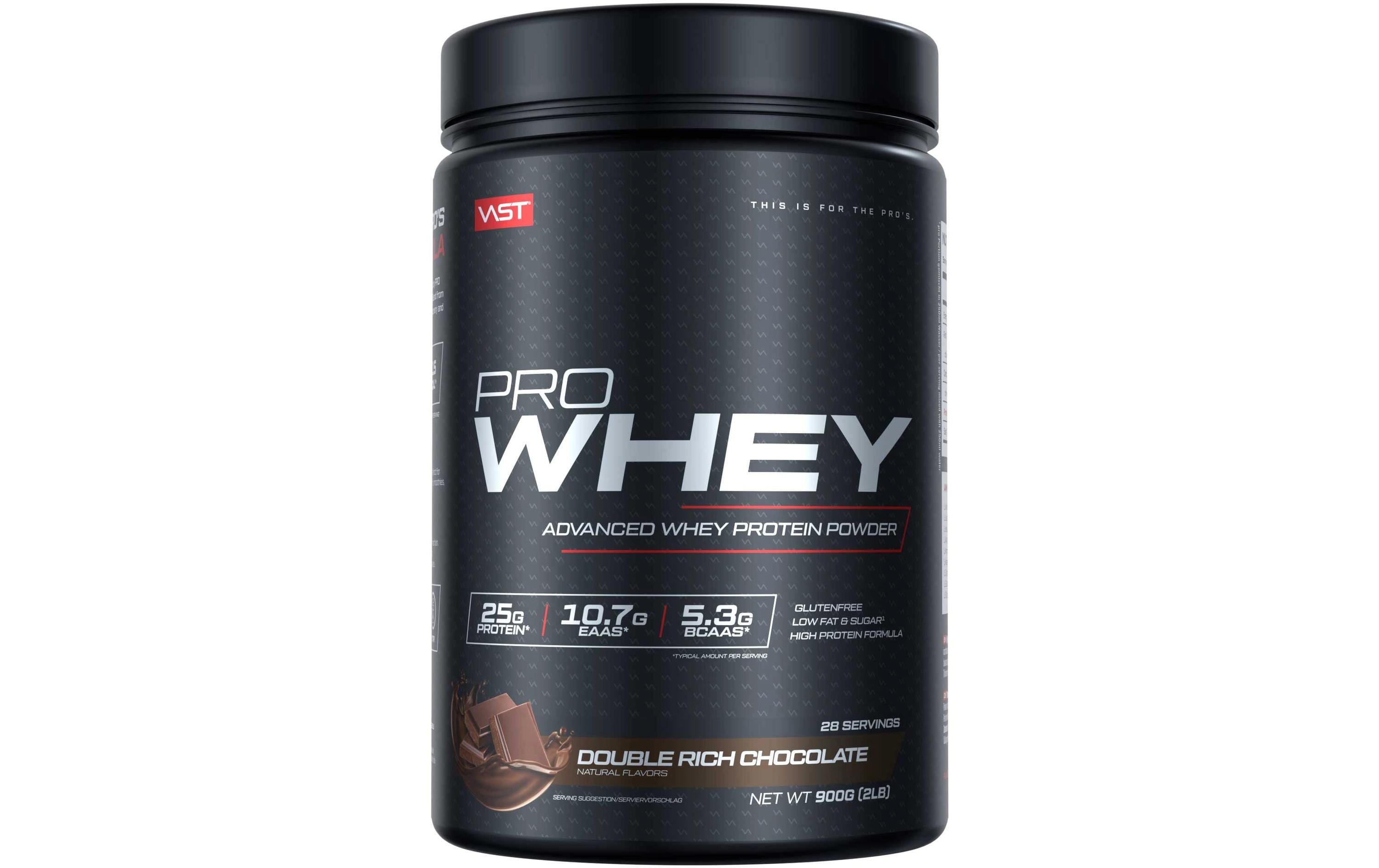 Pulver Pro Whey Dose: 900g, Double Rich ChocolateProteingetränk