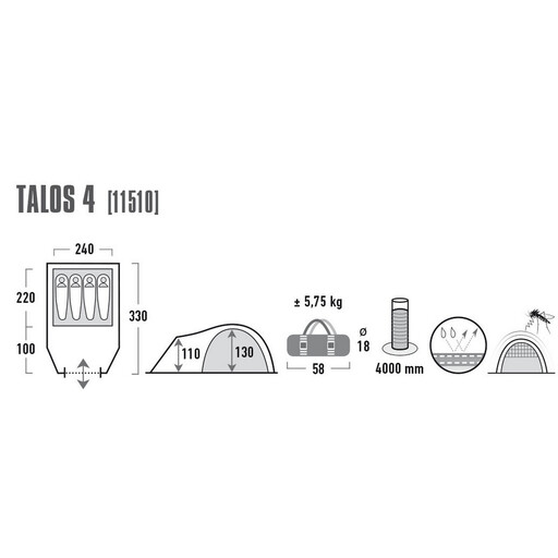 Barraca High Peak Talos 4