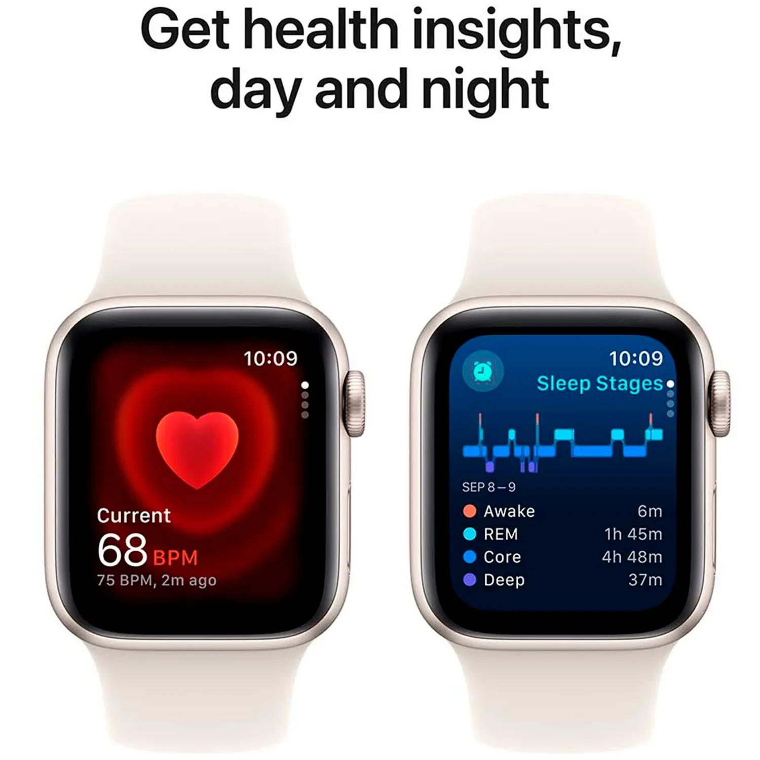 Apple Watch SE GPS 40mm Starlight Aluminium Sport Band M/L MXEG3