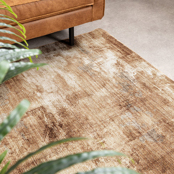 Modern vloerkleed - Strong Goud | Stijlvol