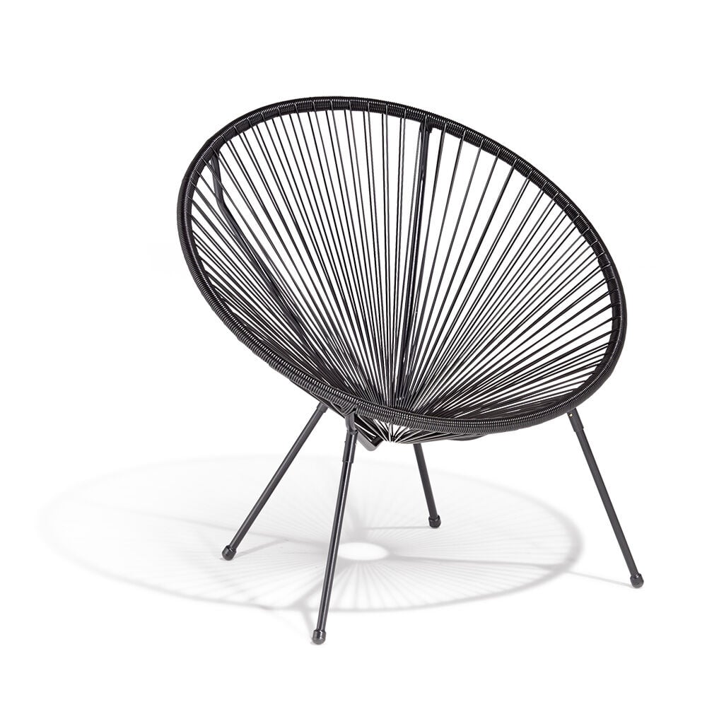 Fauteuil de jardin métal et fil de résine Urban noir