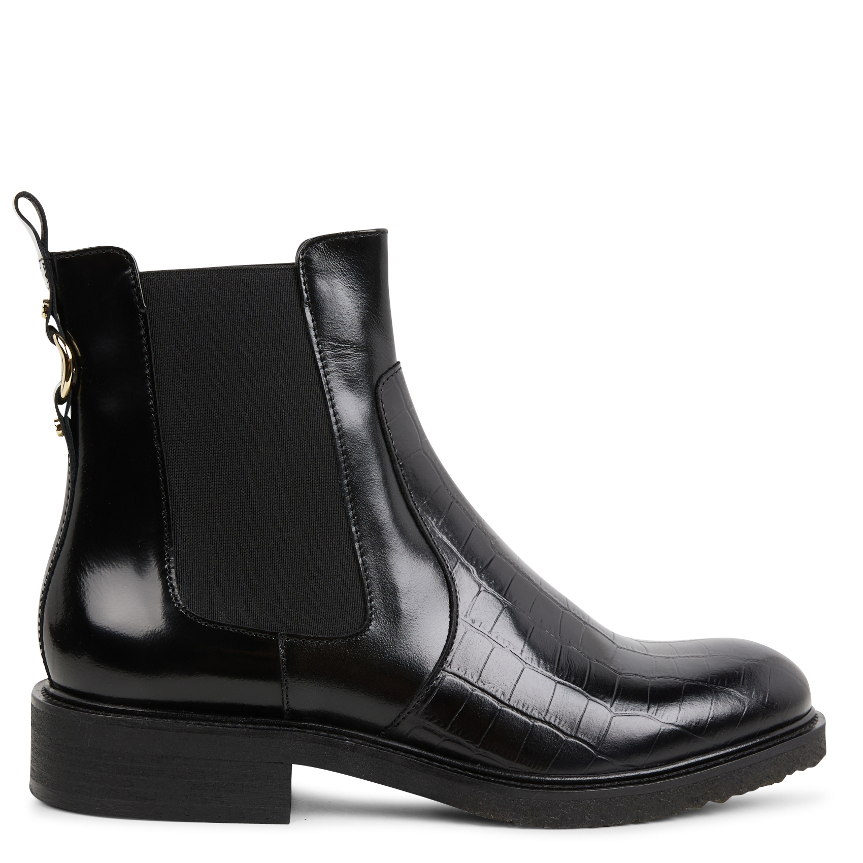 Bottines en cuir| Noir