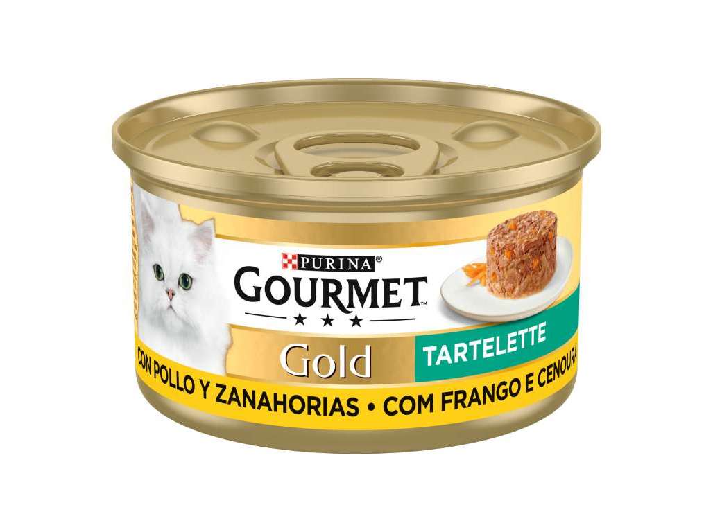 COMIDA HÚMIDA PARA GATO GOURMET GOLD TARTELETE COM FRANGO 85G