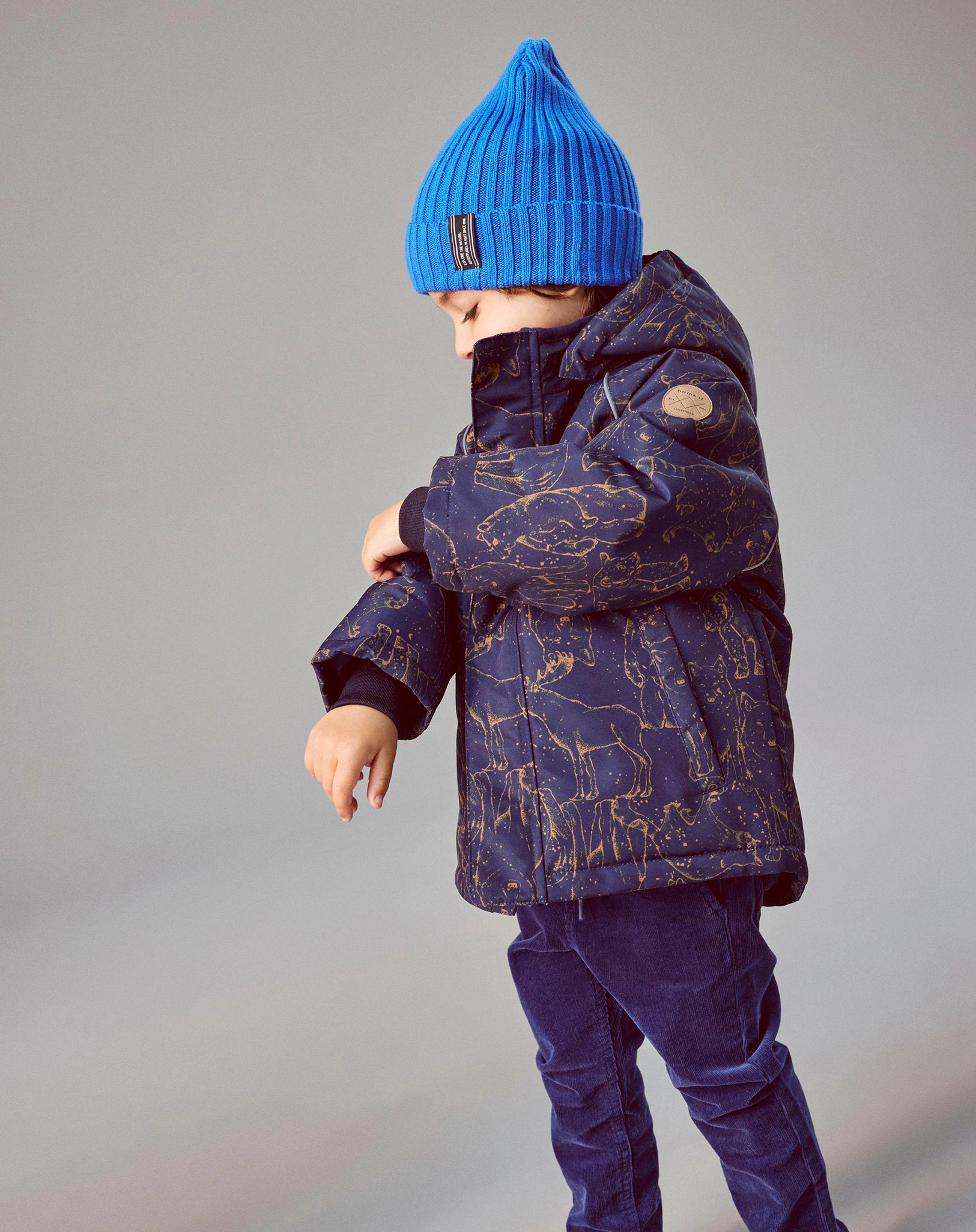 Winterjacke NMMSNOW05 - ANIMAL in dark sapphire