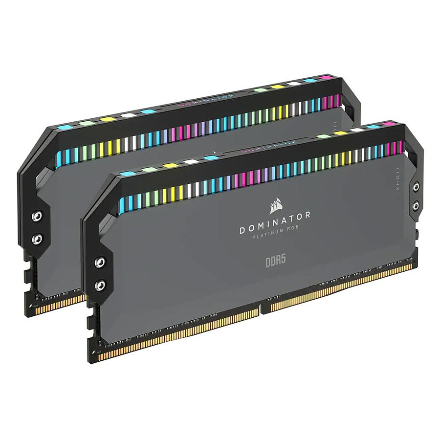Corsair Dominator Platinum RGB Black - 2 x 16 Go (32 Go) - DDR5 6000 MHz - CL30 - Ryzen Edition