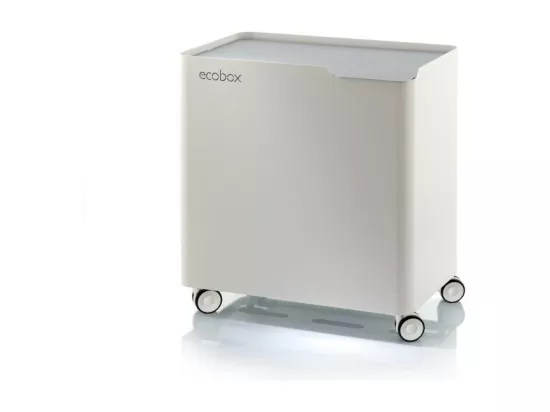 Poubelle pour tri sélectif modulable, fermeture douce, 40 litres, ECOBOX-TOP