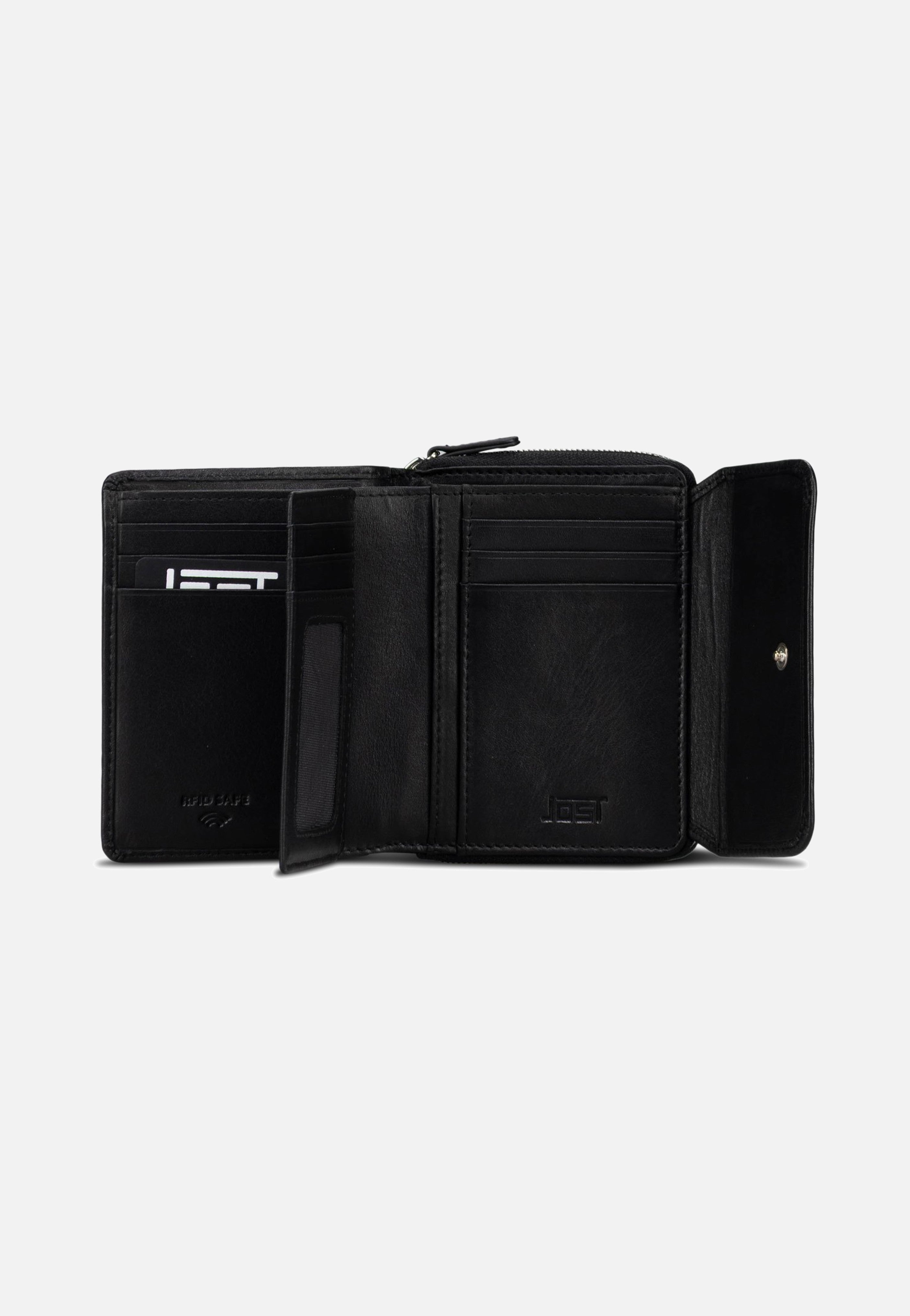 Odense Zip 6332 Medium Black - Portemonnaie