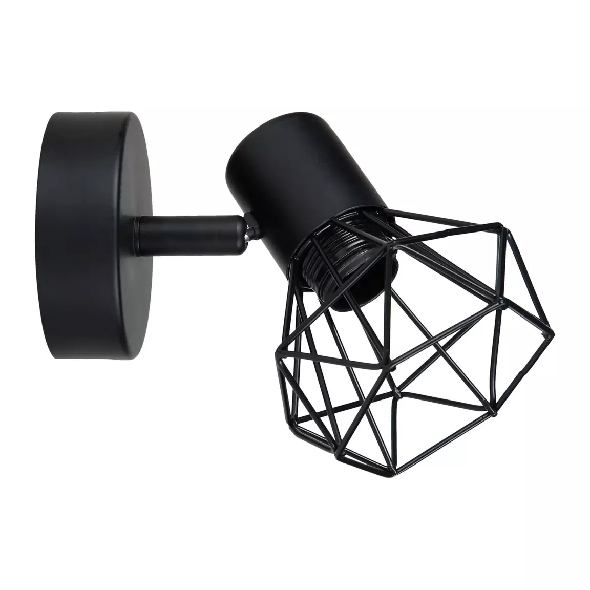 Applique murale métal (H14,5 cm) Diamant Noir