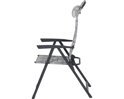 Siena Garden RPET kampeerstoel, 67,5 x 61 x 121 cm, antraciet