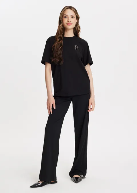 T-shirt met backprint zwart (ZWART)