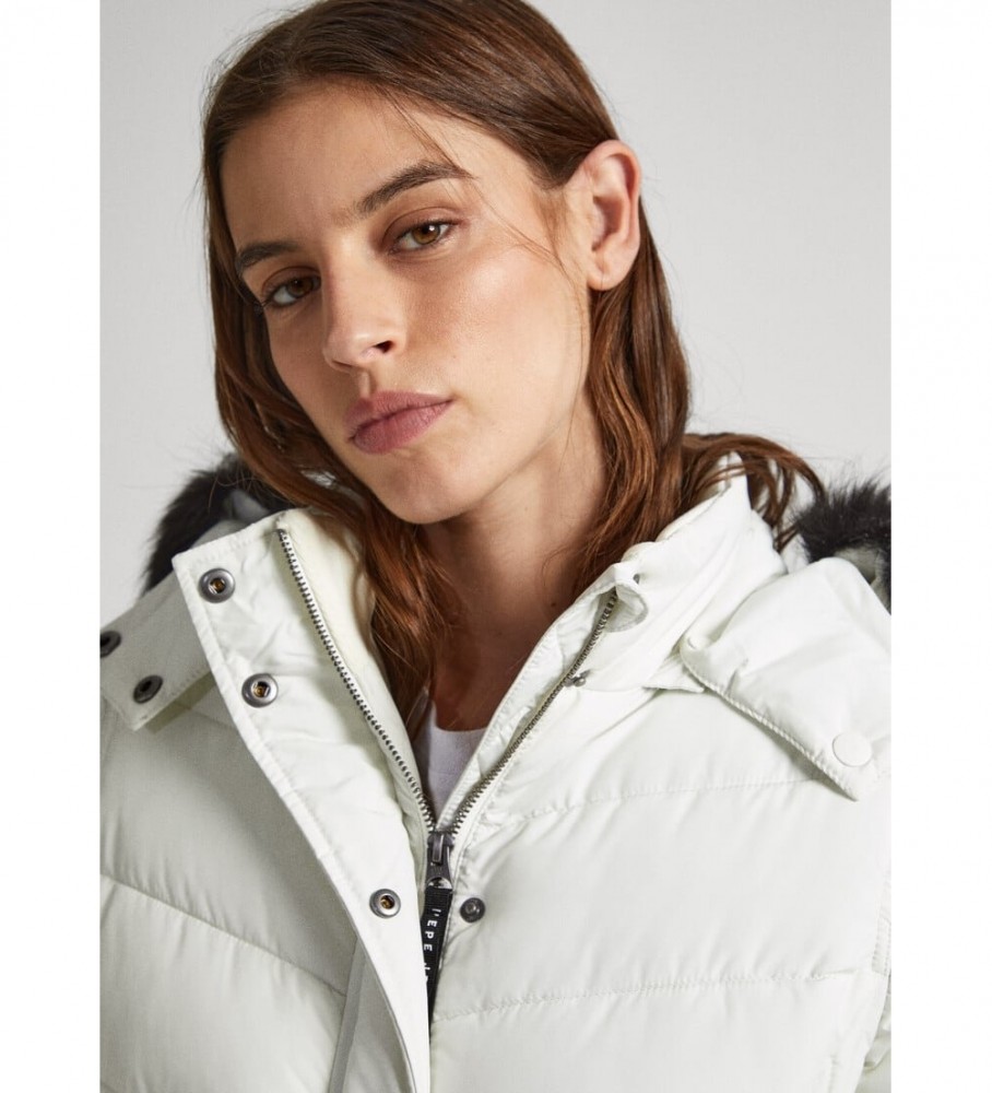 Jaqueta curta Mera da Pepe Jeans, cor off-white