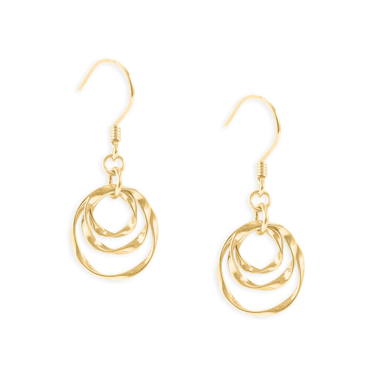 Boucles d'oreilles pendantes plaquées or