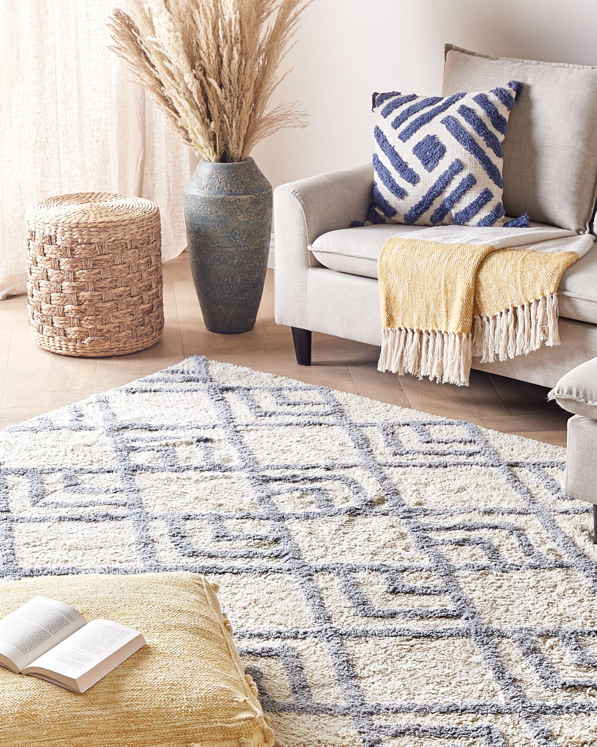 Vloerkleed NEVSEHIR Beige 160 x 230 cm Katoen