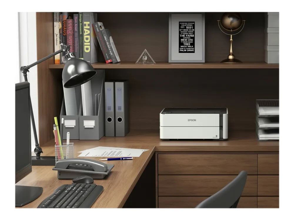 Epson EcoTank M1170 - Printer - S/H - Duplex - blækprinter - kan genopfyldes - A4/Legal - 1200 x 2400 dpi - op til 20 spm - kapacitet: 250 ark - USB 2.0, Gigabit LAN, Wi-Fi(n) - hvid