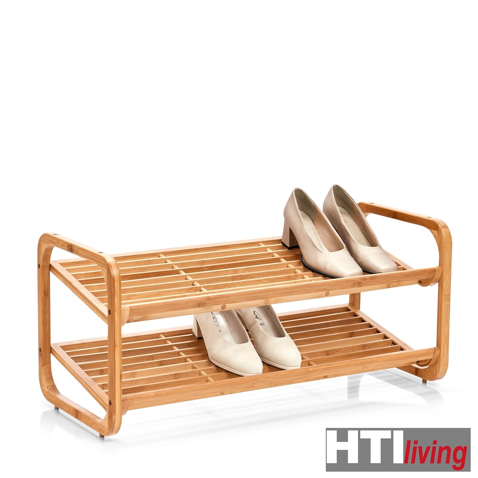 HTI-Living Schuhregal 2 Ablagen Bambus