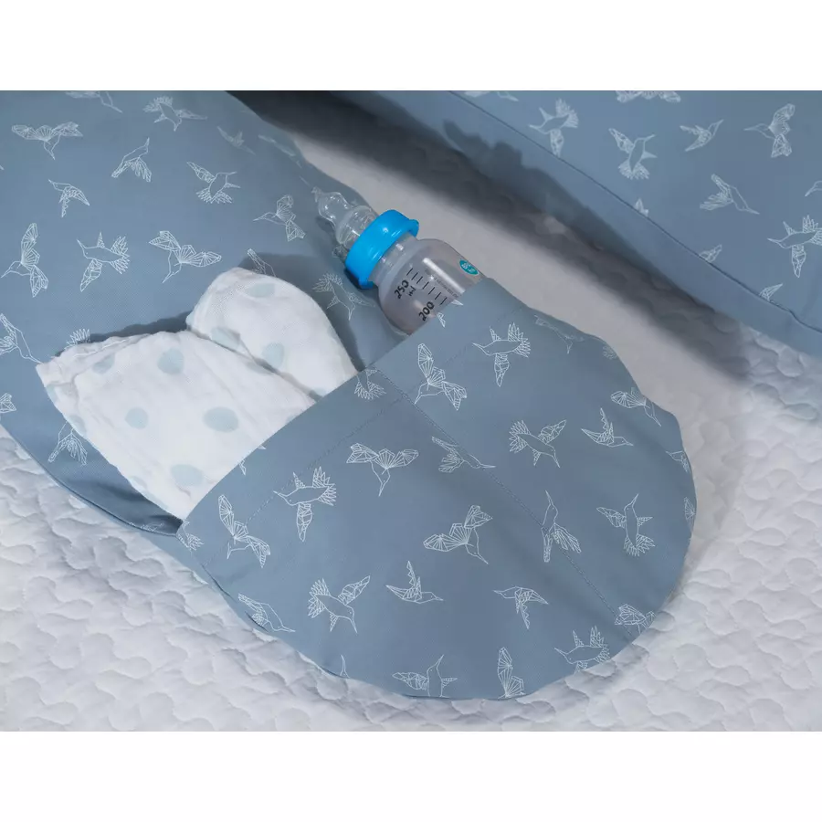 THERALINE Das Original Stillkissen Kolibris-Kangaroo Style Pockets