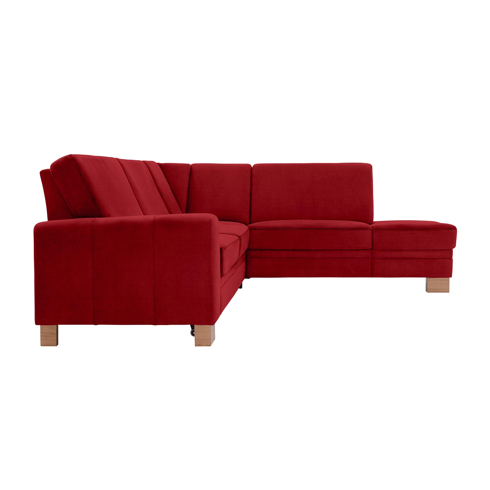 polsterpower Ecksofa - Miro bordeaux - Basismodell - Ottomane rechts