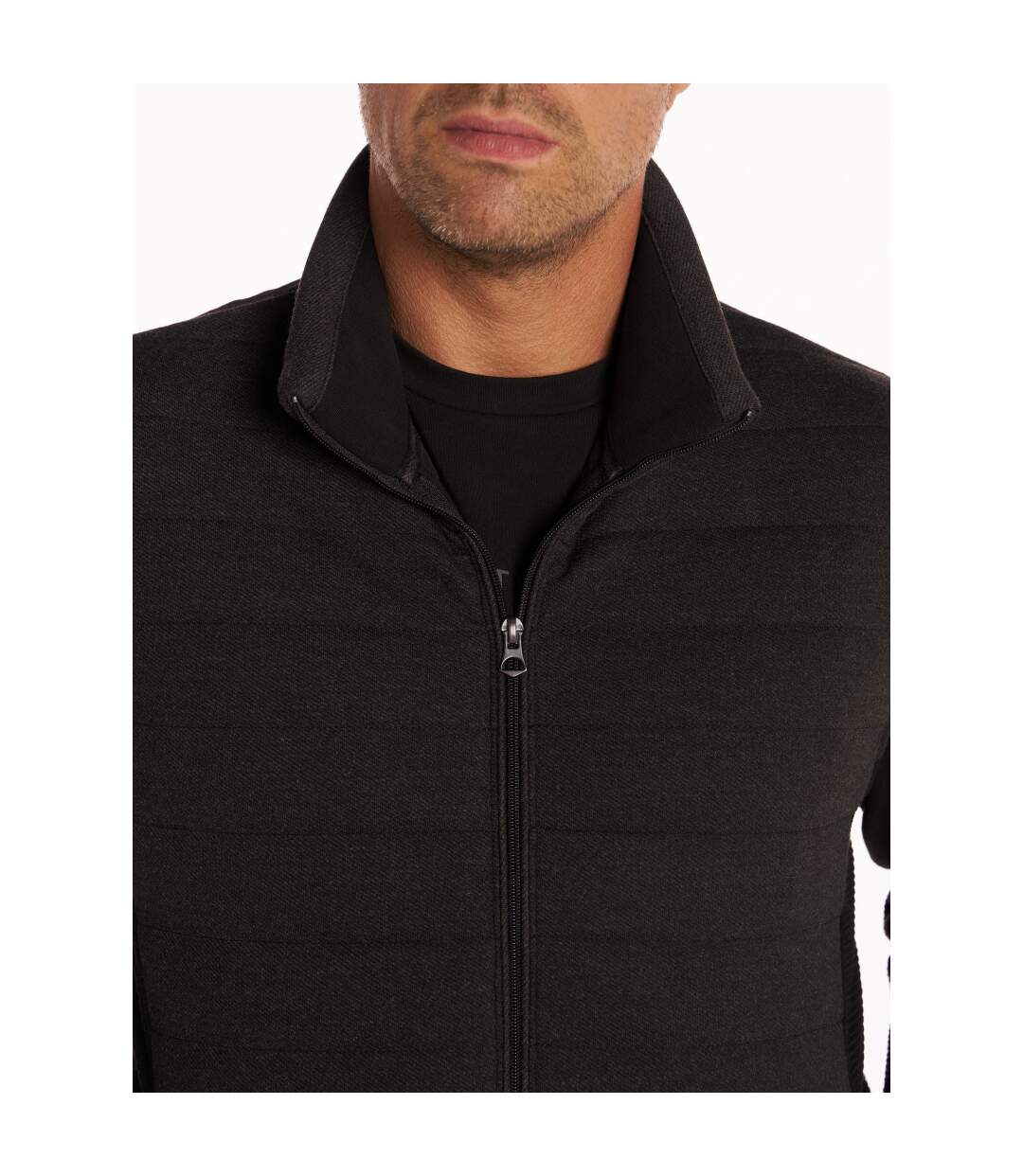 Blouson matelassé bi-matières