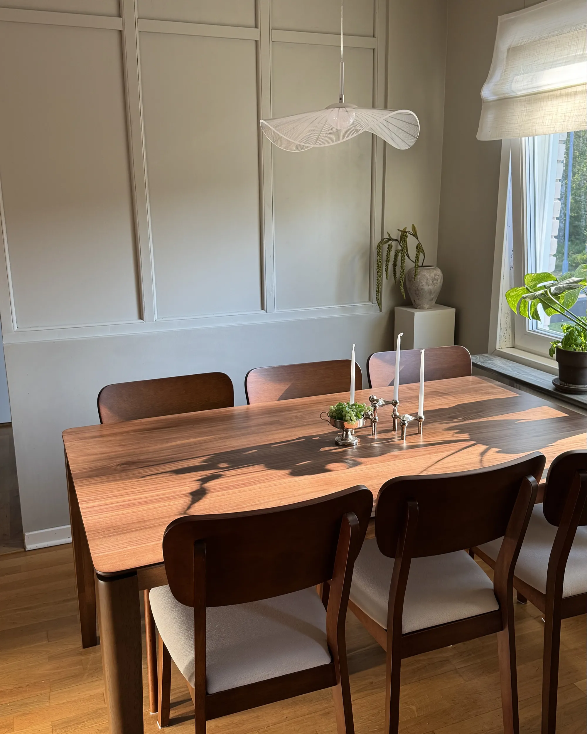 Set van 2 eetkamerstoelen MINIER Hout Donkerbruin/beige