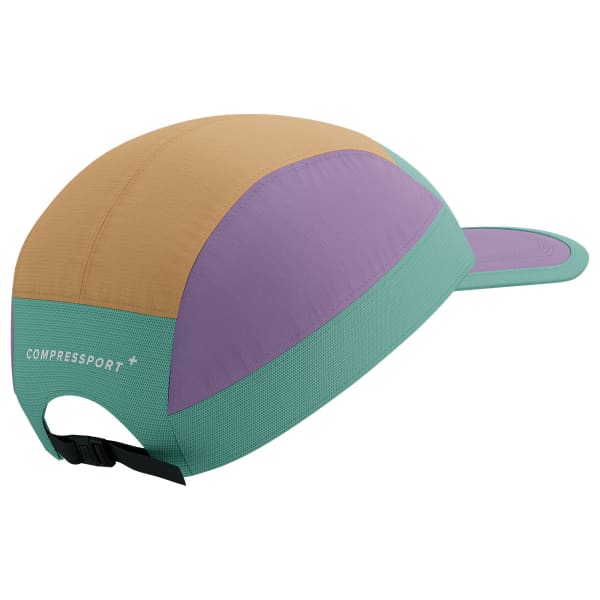 Casquette trail COMPRESSPORT 5 PANEL LIGHT CAP SALMON BUFF/LUPINE PURPLE