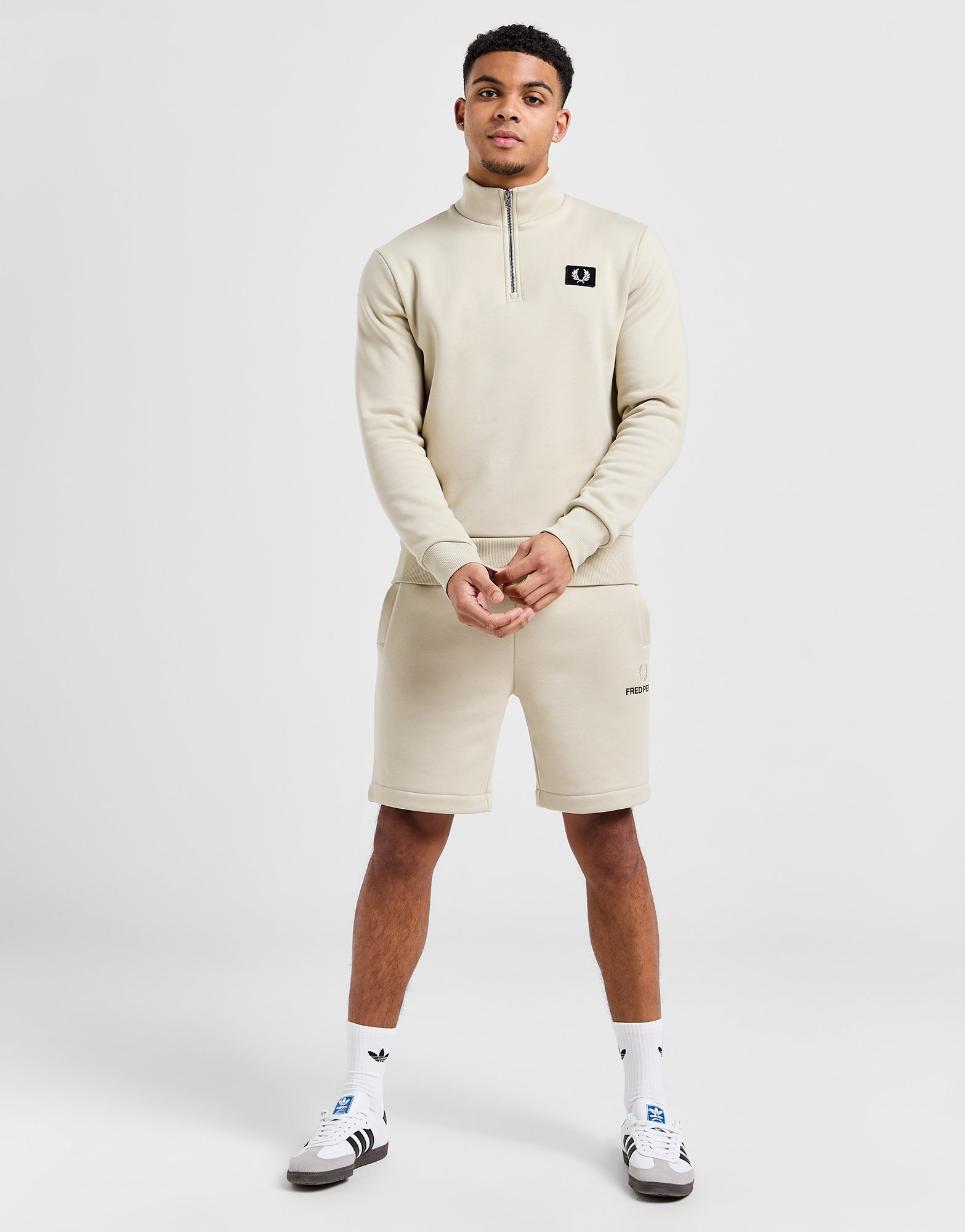 Fred Perry Sweat Zippé Badge Homme