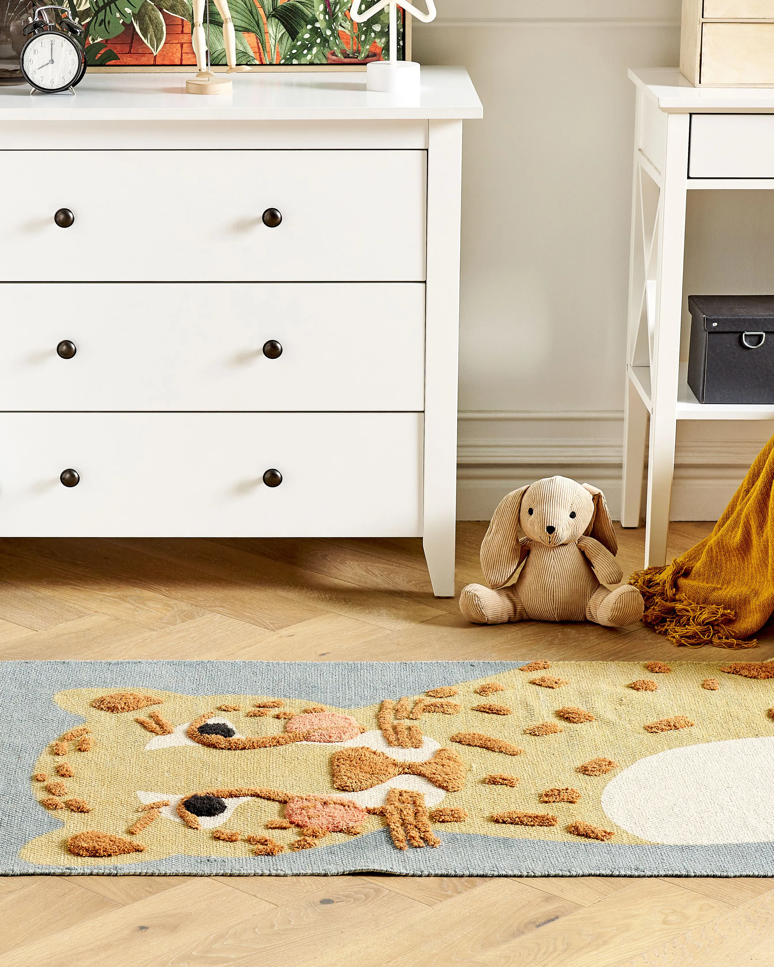 Kindervloerkleed TANGSE Grijs 80 x 150 cm Katoen