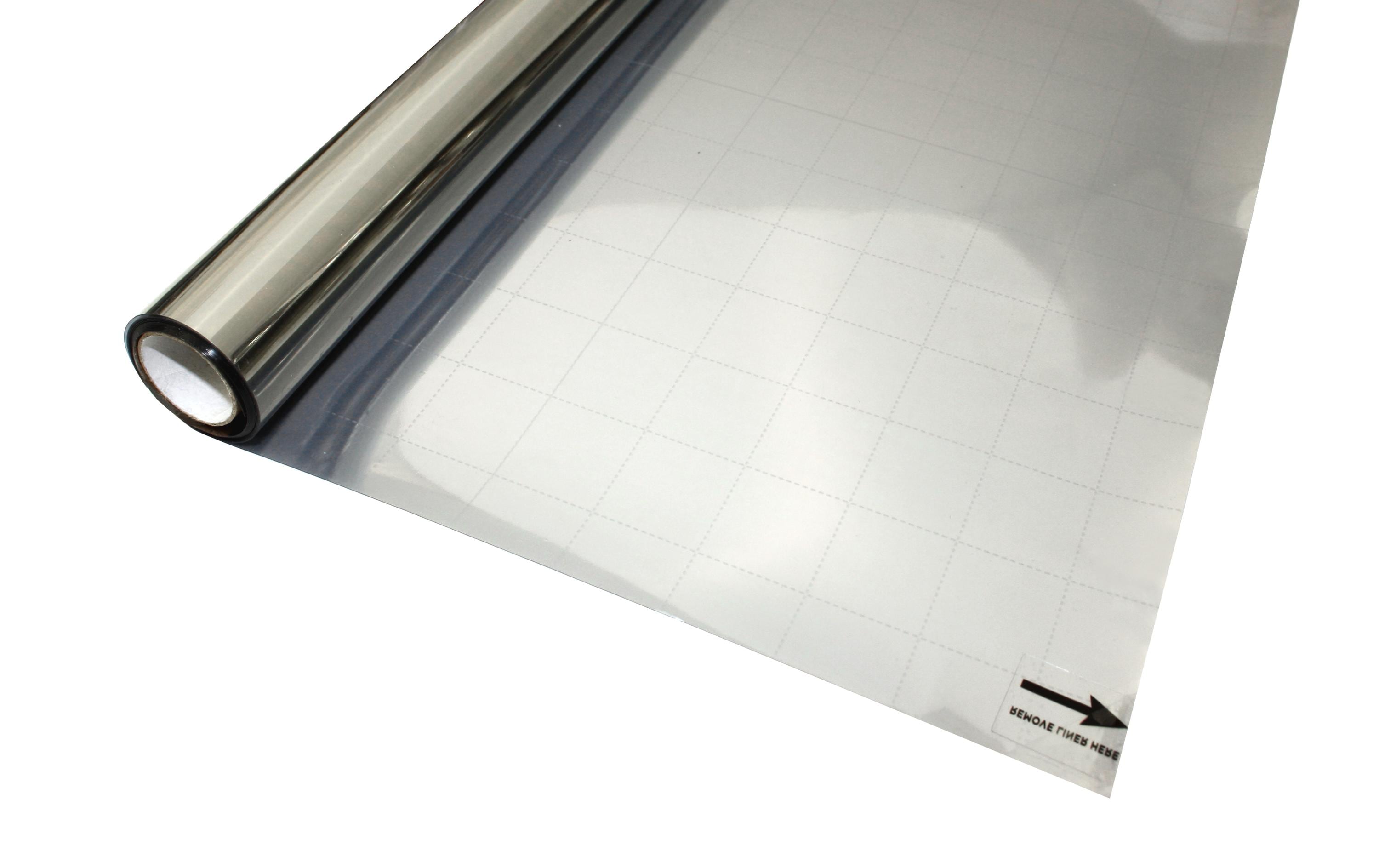 Fensterfolie UV-Schutz 45 x 150 cm, SilberStatisch haftende Fensterfolie