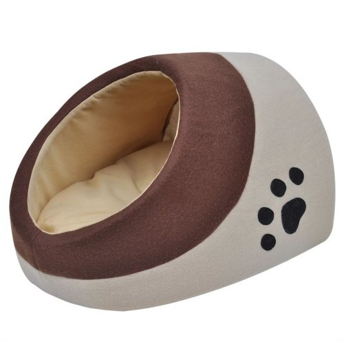 Cama tipo ninho para gato bege