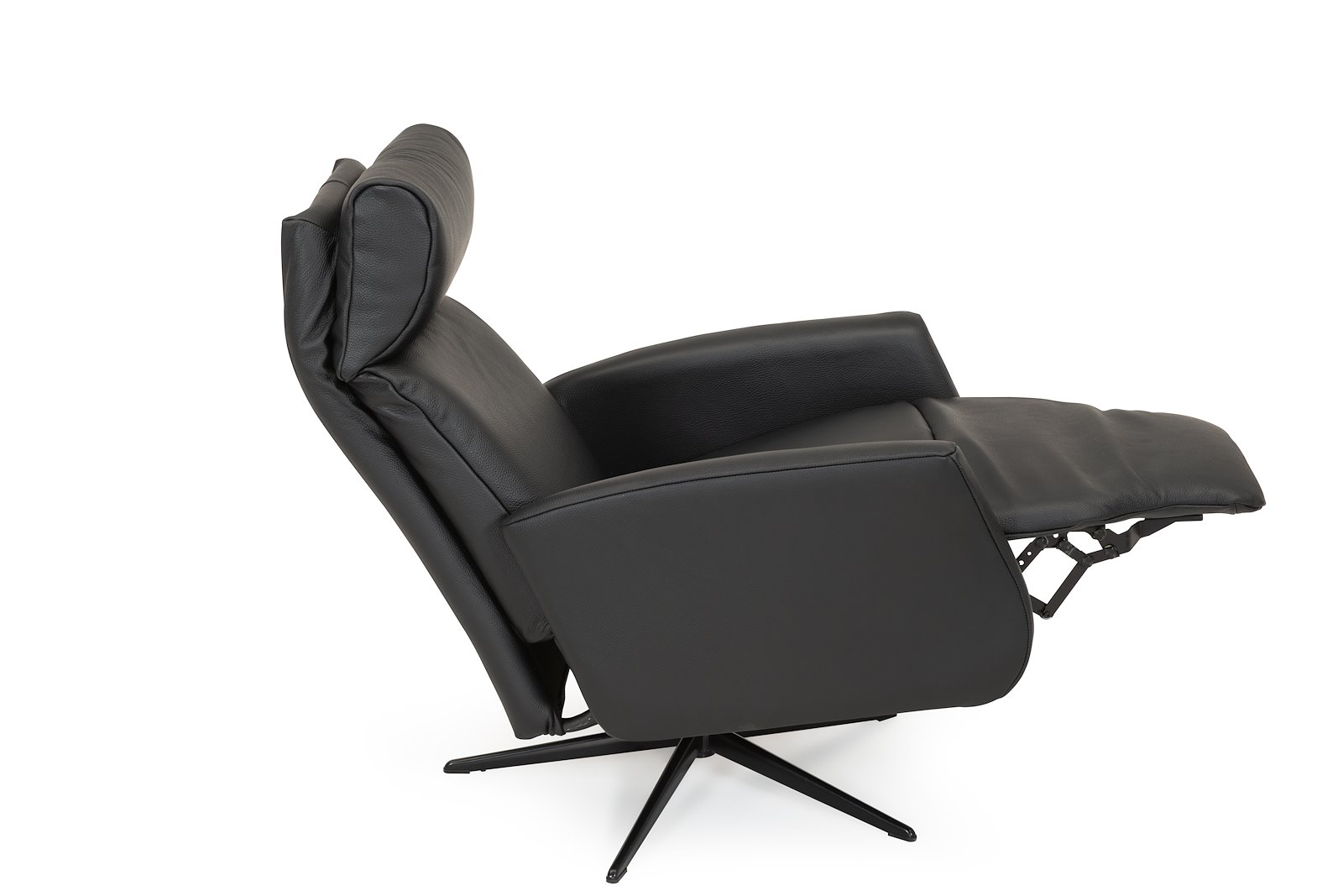 Argo lenestol Hud Soleda 441 Sort, Polaris sokkel i sort og med integrert fothviler. Manuell funksjon