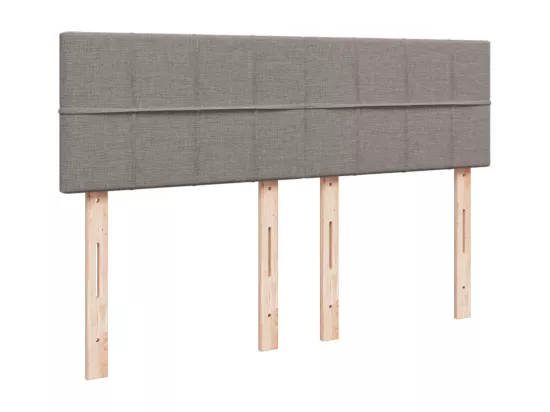Sommier à lattes de lit avec matelas Taupe 140x190 cm Tissu