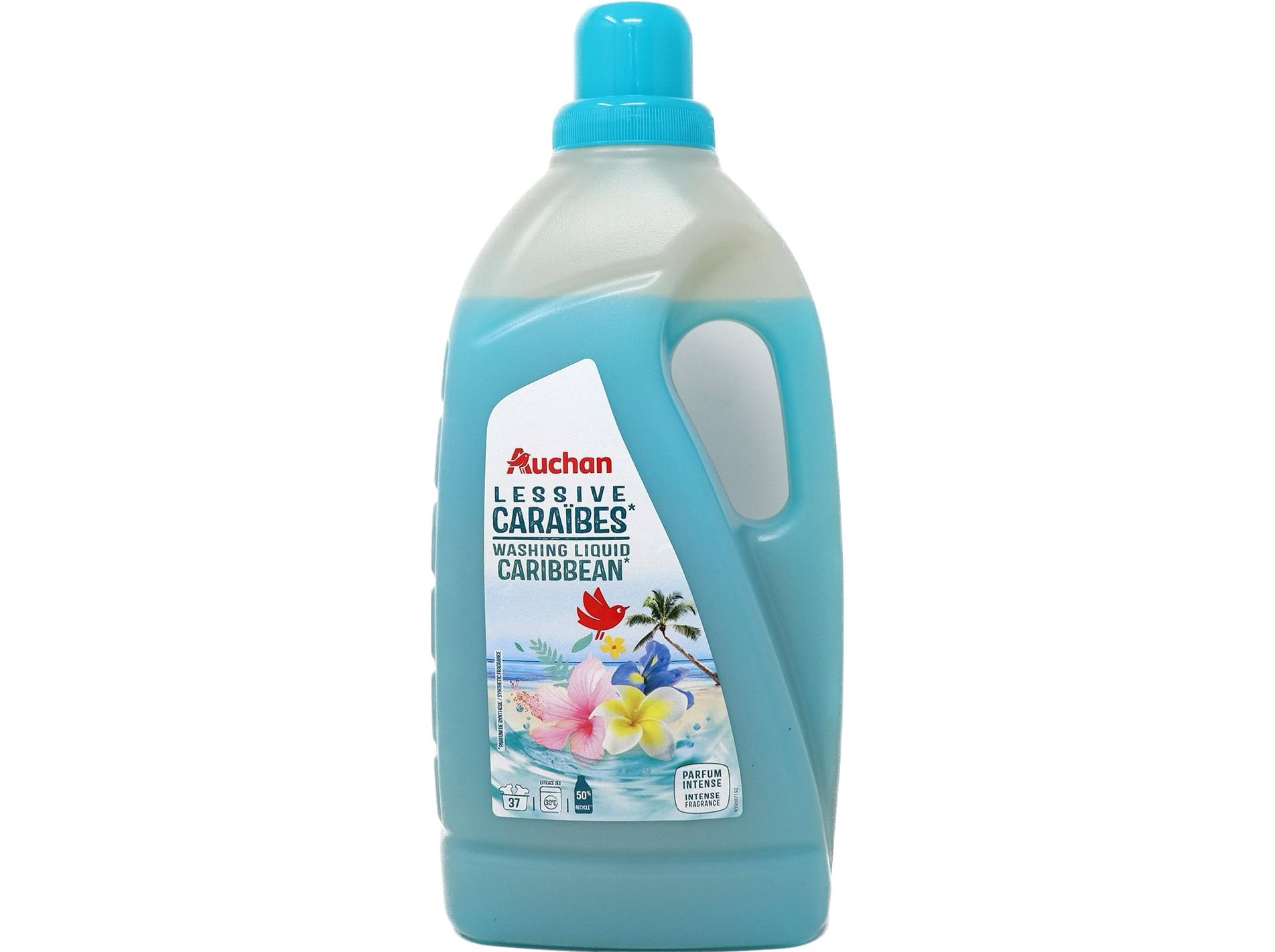 DETERGENTE ROUPA MÁQUINA LÍQUIDO AUCHAN CARAÍBAS 37 DOSES