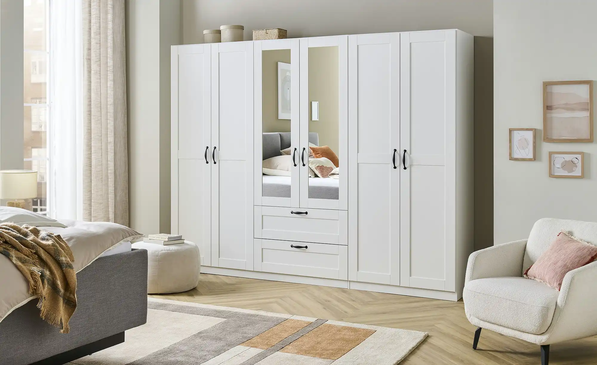 meinSchrank Drehtürenschrank Landhaus- Look Gracy