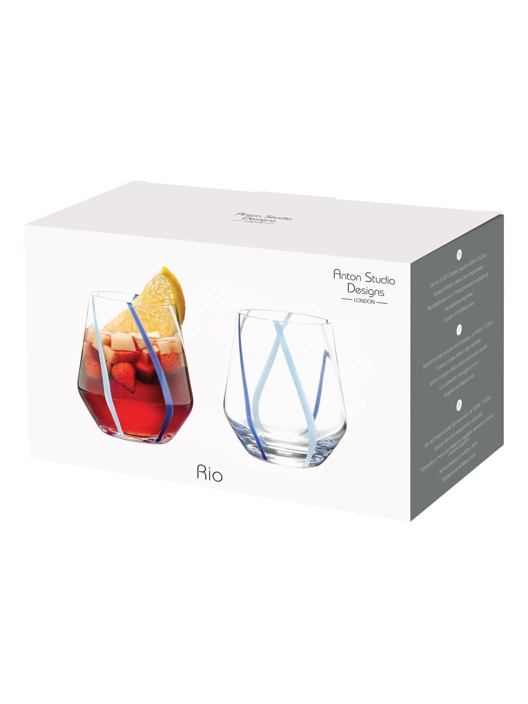 Anton Studio Designs Set of 2 Rio DOF Tumblers Azure