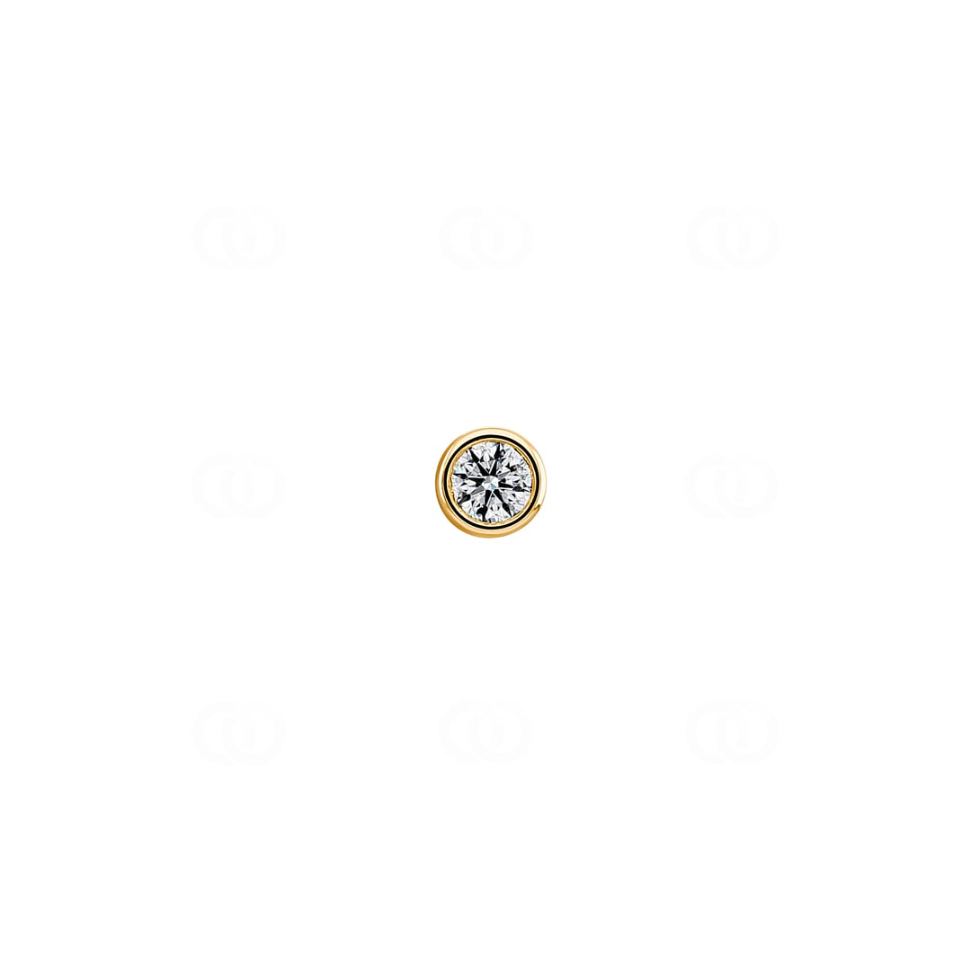 Ohrpiercing 750/18 K Gelbgold mit Zirkonia