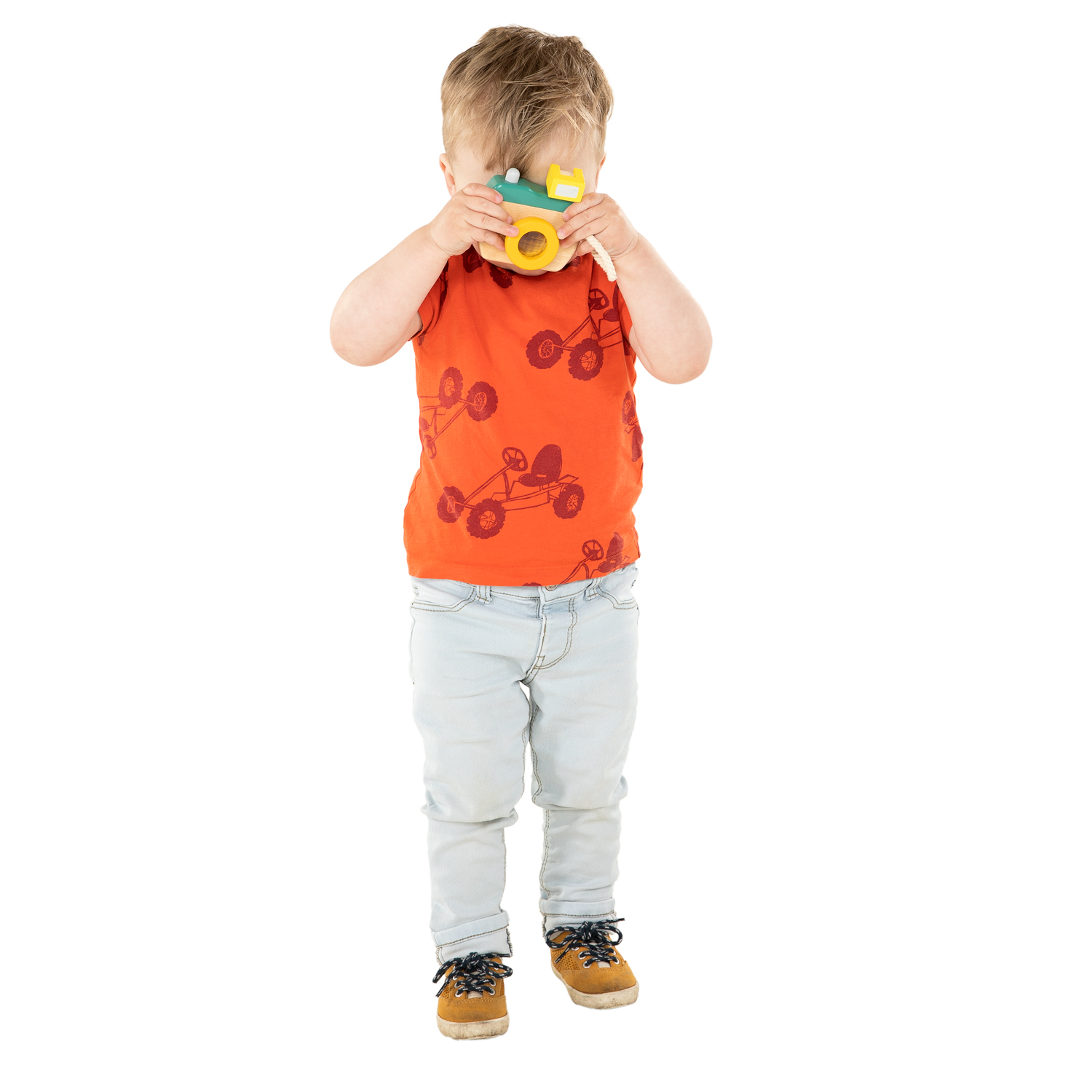Houten Camera - Oranje