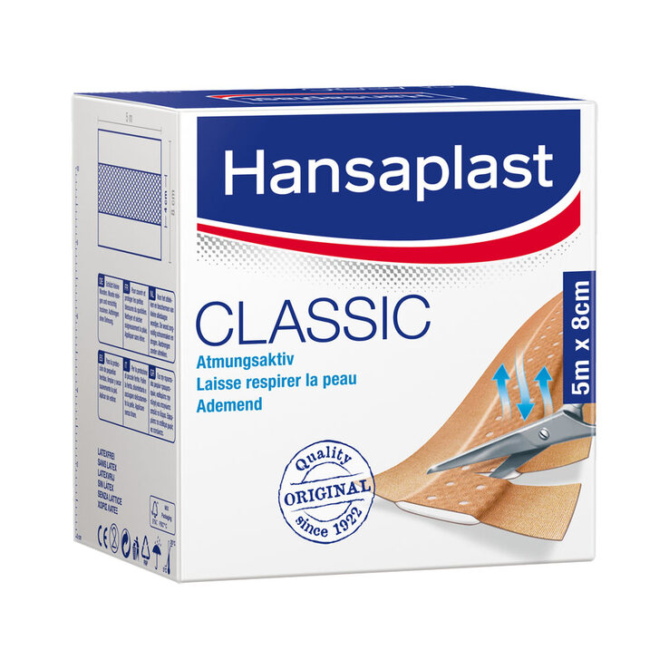 Hansaplast Classic Pflaster 8 cm x 5 m, 1 St
