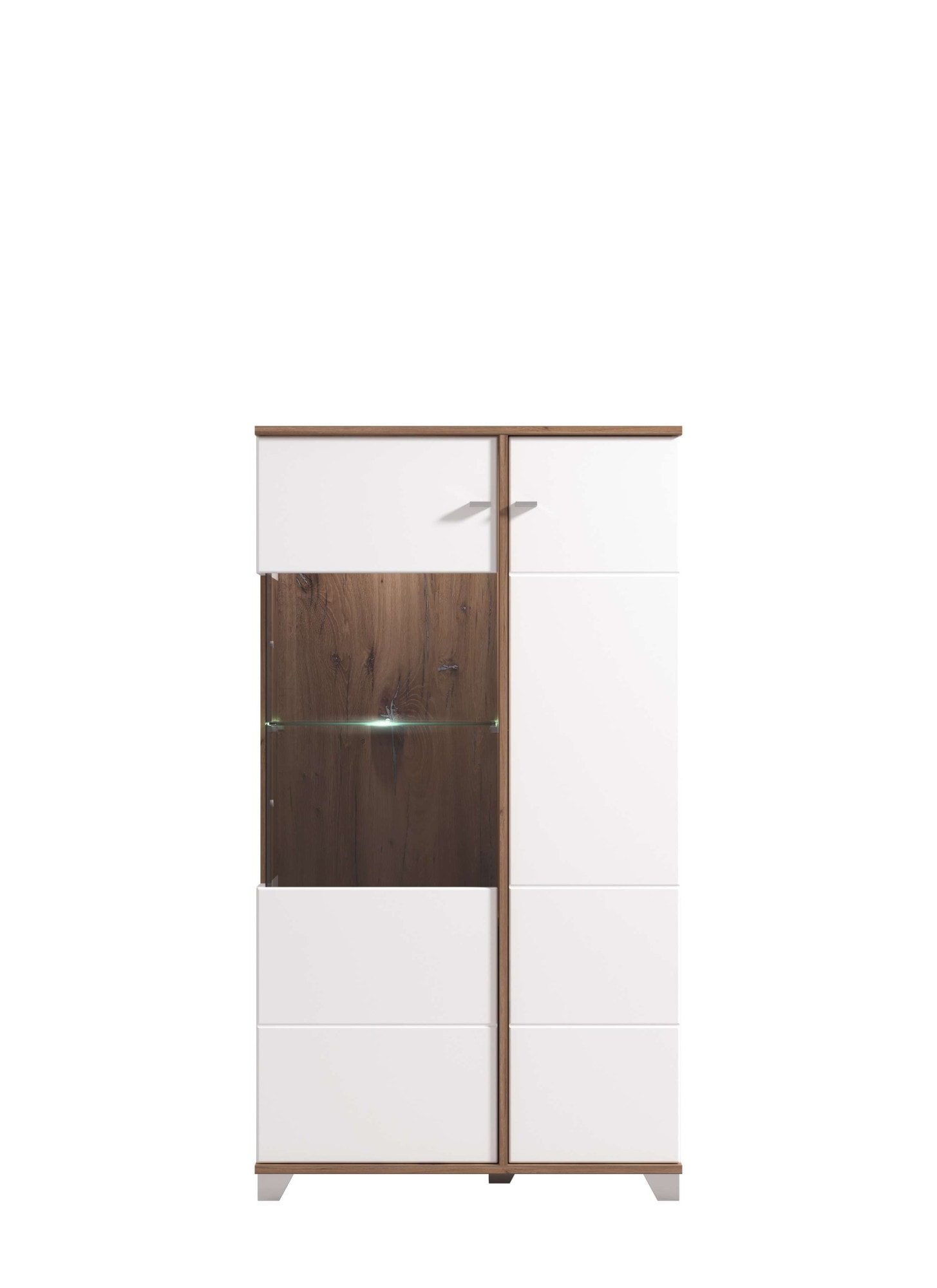INOSIGN Highboard »Burgundy Sideboard, Stauraumschrank, Anrichte, Hochschrank, B93cm« Hochglanzfronten und eine Innenausstattung in Flagstaff Eiche