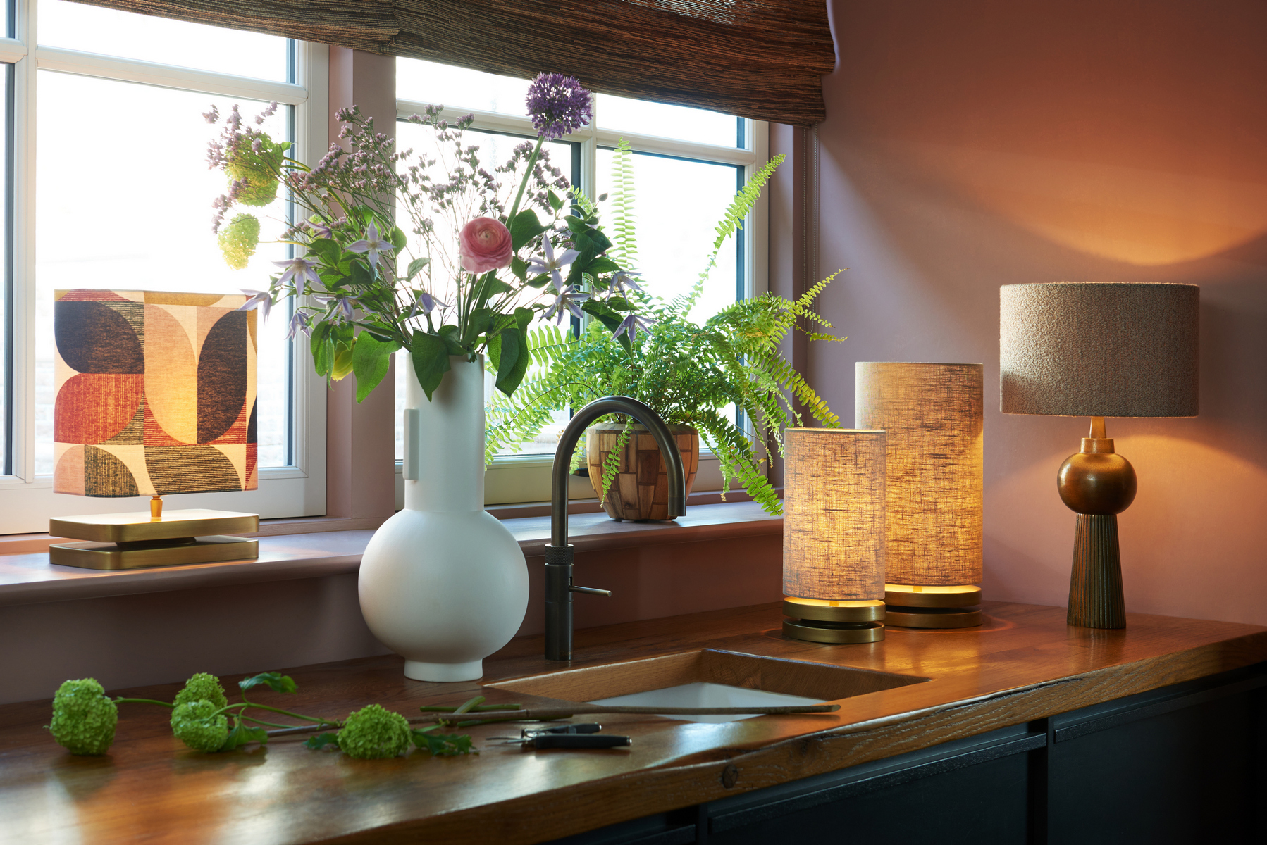Tafellamp Livio brons groot