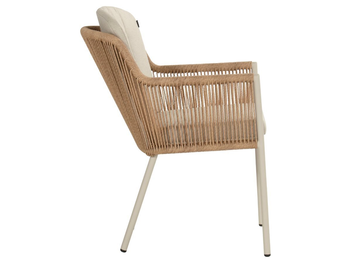 Hartman Cairo Twisted wicker dining tuinstoel - Sand
