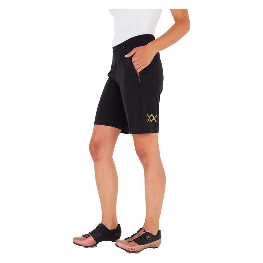 SHER Universo Woven Gravel Fietsbroek Kort Zwart Dames