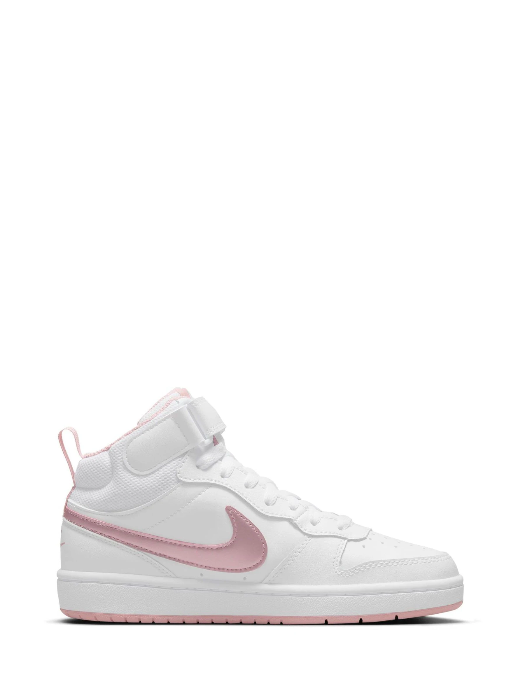 Wit-roze glazuur - Nike Court Borough Mid sneakers voor jeugd