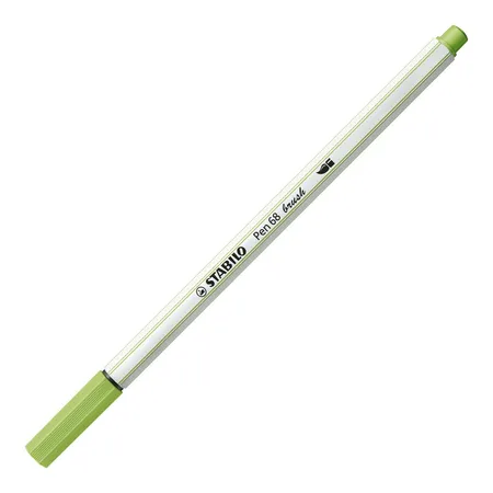 Premium-Filzstift mit Pinselspitze für variable Strichstärken - STABILO Pen 68 brush - Einzelstift - pistazie