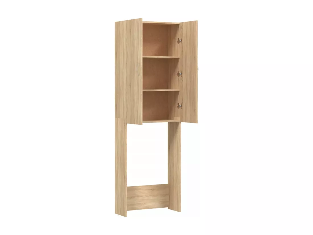 Meuble pour machine à laver Chêne sonoma 64x25,5x190 cm